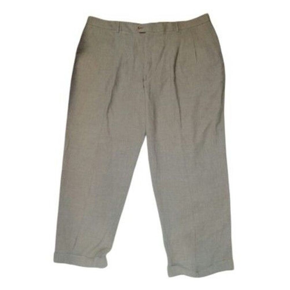 NWT Bachrach Italy Mens 48x30 Sage Parker 100% Wool Dress Pants Slacks Italy